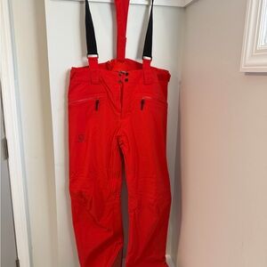 Salomon Men's Vibrant Red Ski Pants